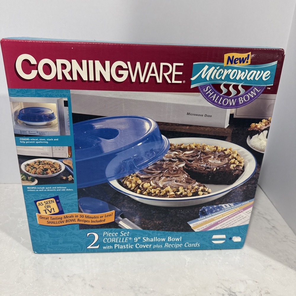 VTG Corning Ware Microwave Shallow Bowl Corral 9 Inch- New in Box